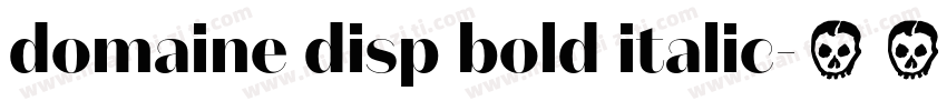 domaine disp bold italic字体转换